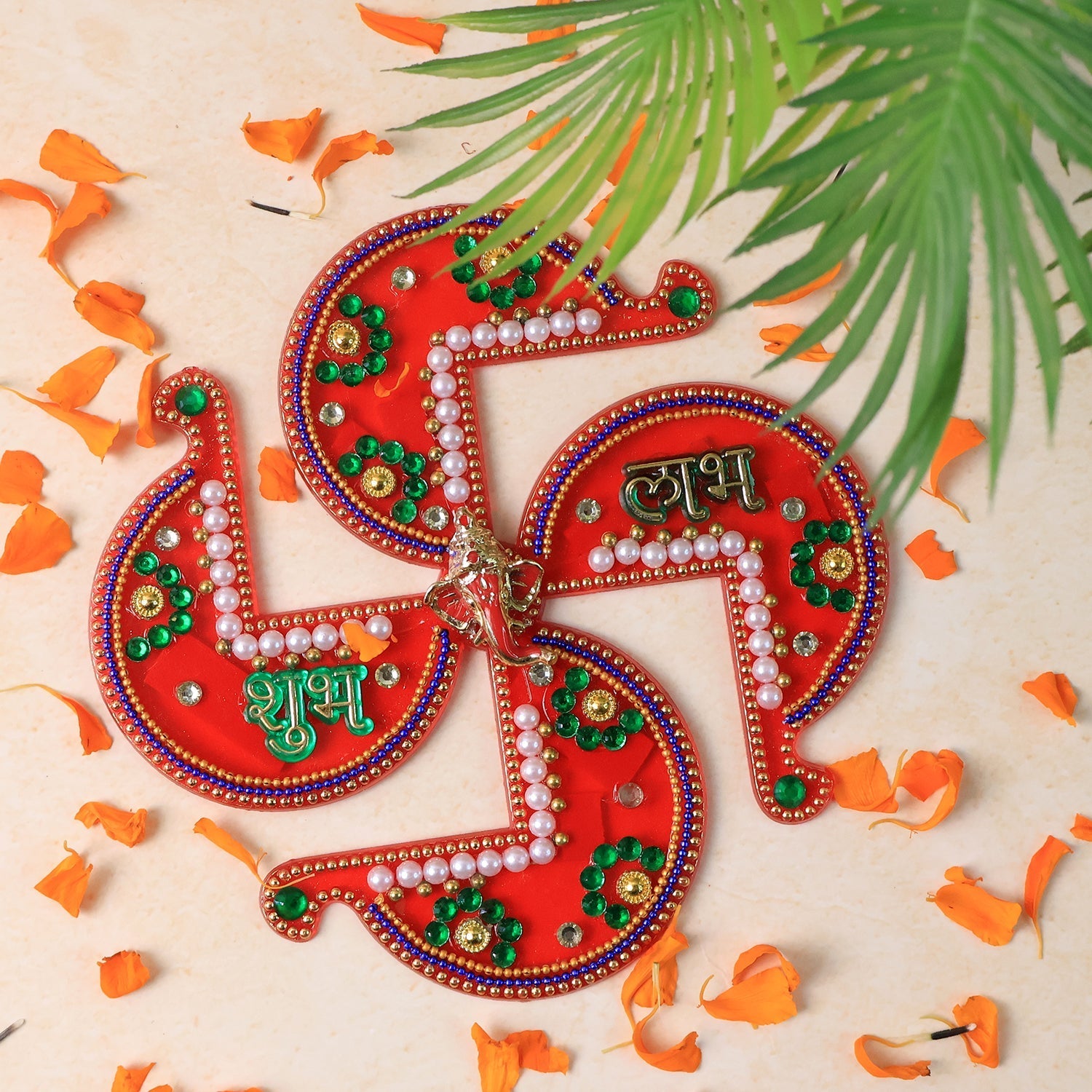 Acrylic Swastik Shubh Labh Wall Hanging  (1 Pc) Acrylic Swastik Shubh Labh Wall Hanging  (1 Pc)